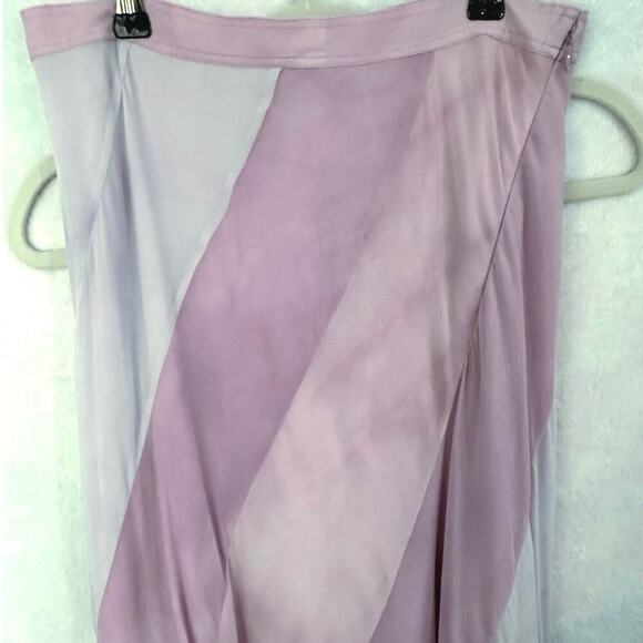 Ralph Lauren Soft Pink Lavender Asymmetrical Midi Skirt - Picture 4 of 6